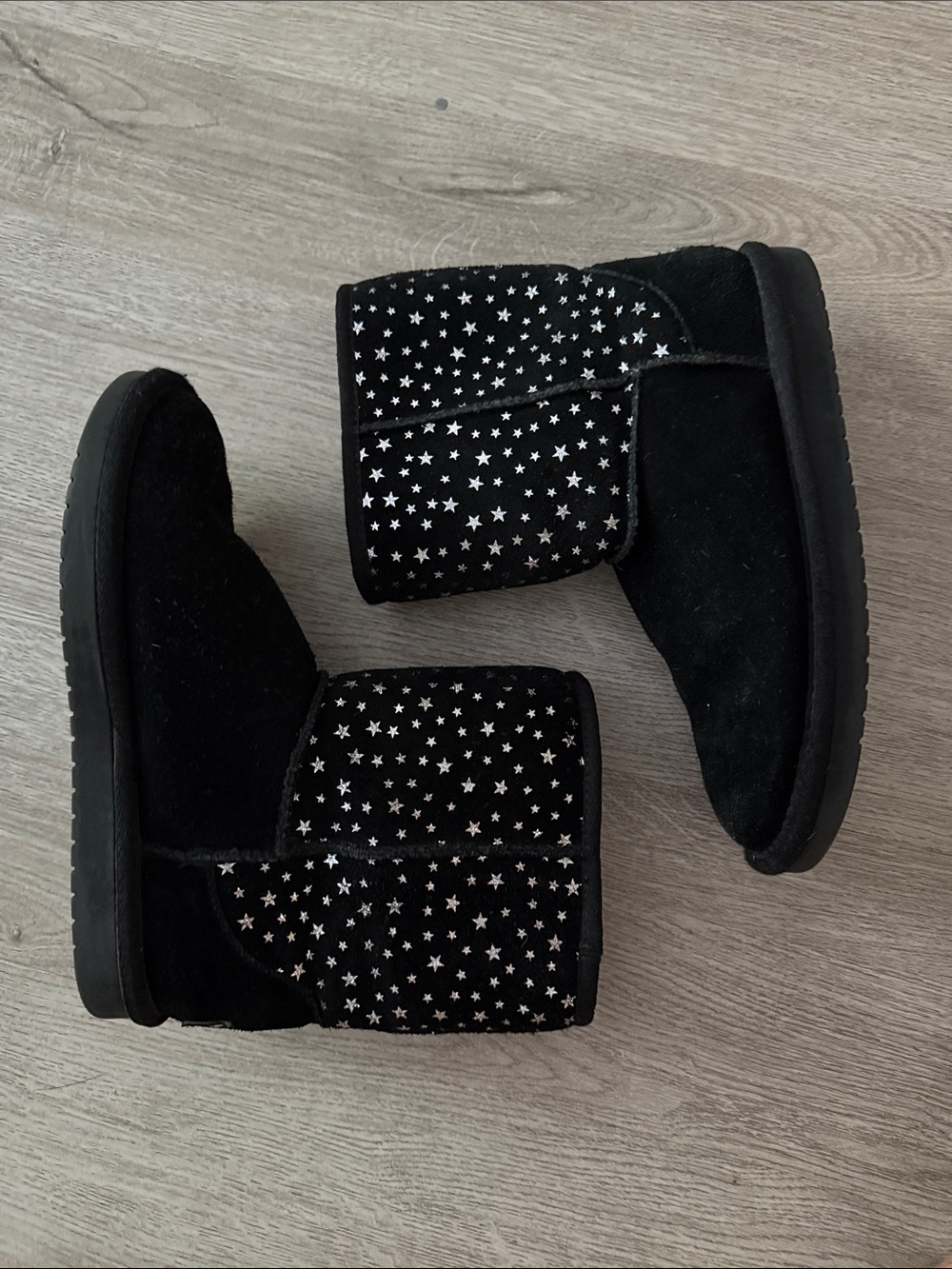 Koolaburra by Ugg Kids Black Star-Print Winter Boots - Size 5